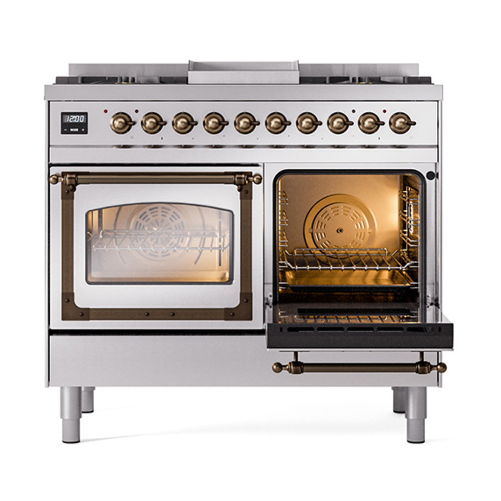 ILVE_UND40FNMPSSB_Nostalgie_II_40"_Dual_Fuel_Range_side_oven_door_opened
