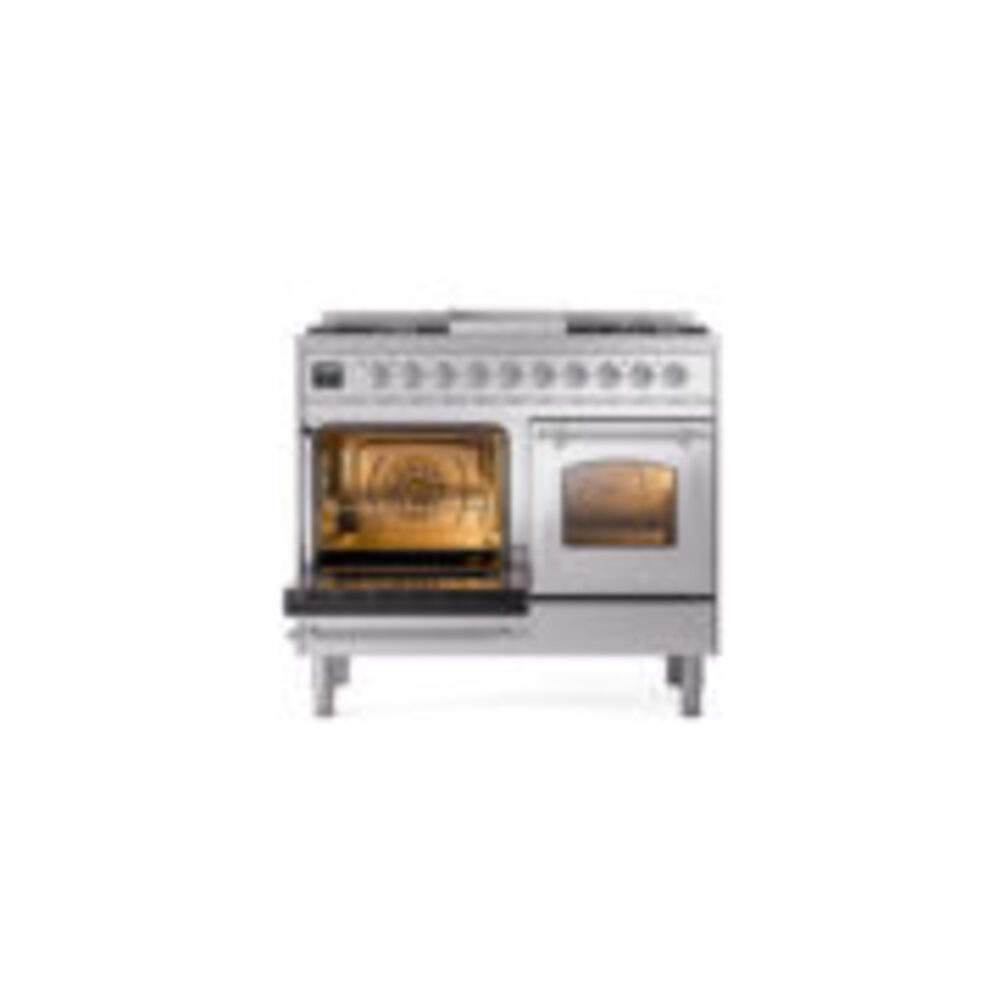ILVE_UND40FNMPSSC_Nostalgie_II_40"_Dual_Fuel_Range_main_oven_door_opened