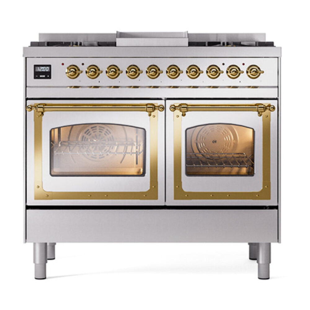 ILVE_UND40FNMPSSGLP_Nostalgie_II_40"_Dual_Fuel_Range_front_view