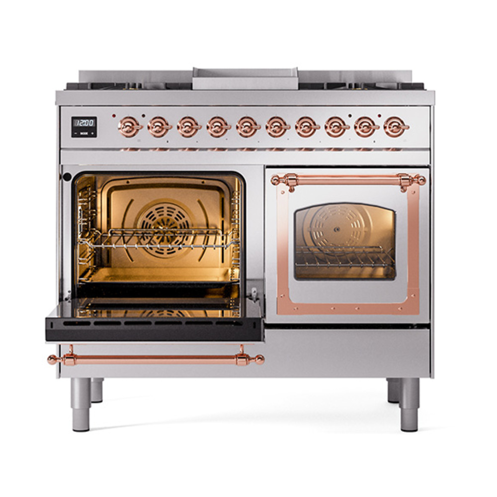 ILVE_UND40FNMPSSP_Nostalgie_II_40"_Dual_Fuel_Range_main_oven_door_opened