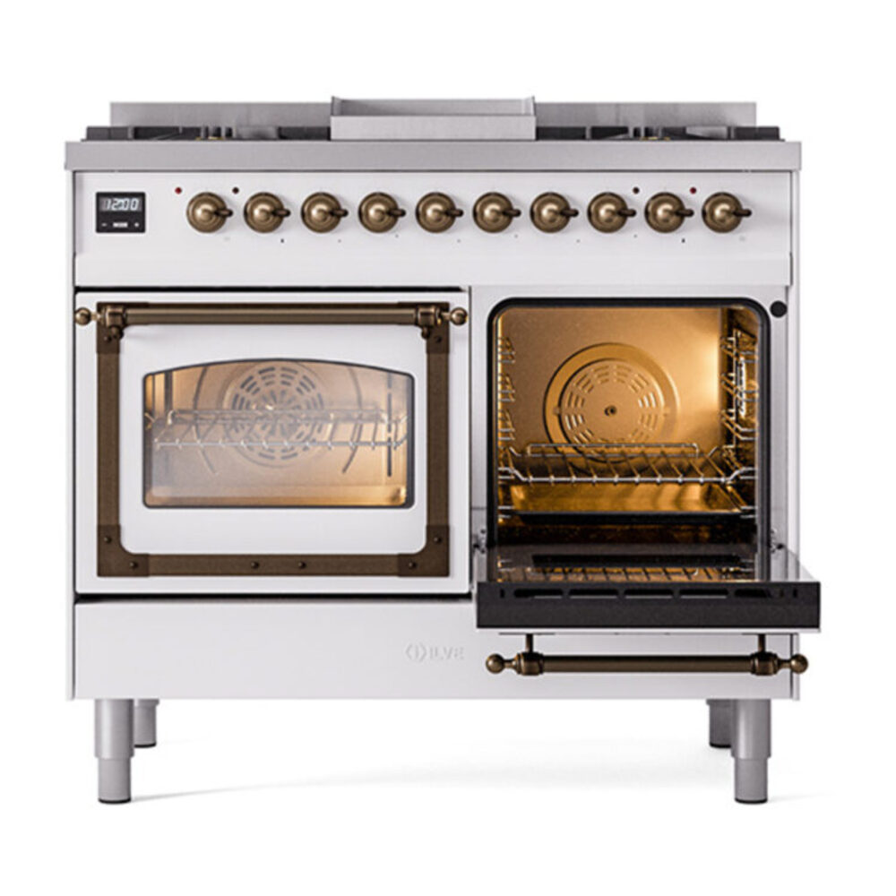 ILVE_UND40FNMPWHBLP_Nostalgie_II_40"_Dual_Fuel_Range_side_oven_door_opened