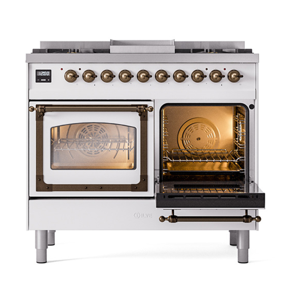 ILVE_UND40FNMPWHB_Nostalgie_II_40"_Dual_Fuel_Range_side_oven_door_opened