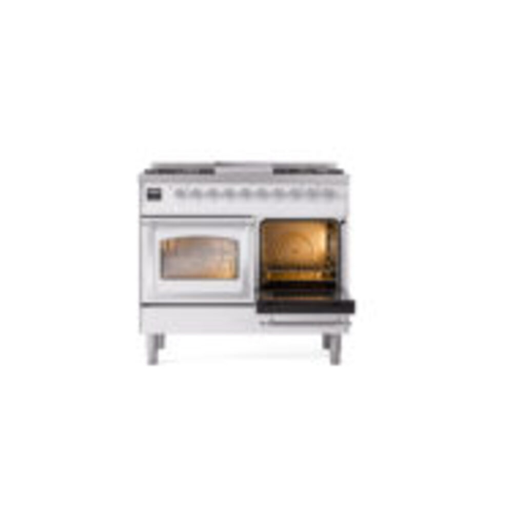 ILVE_UND40FNMPWHCLP_Nostalgie_II_40"_Dual_Fuel_Range_side_oven_door_opened
