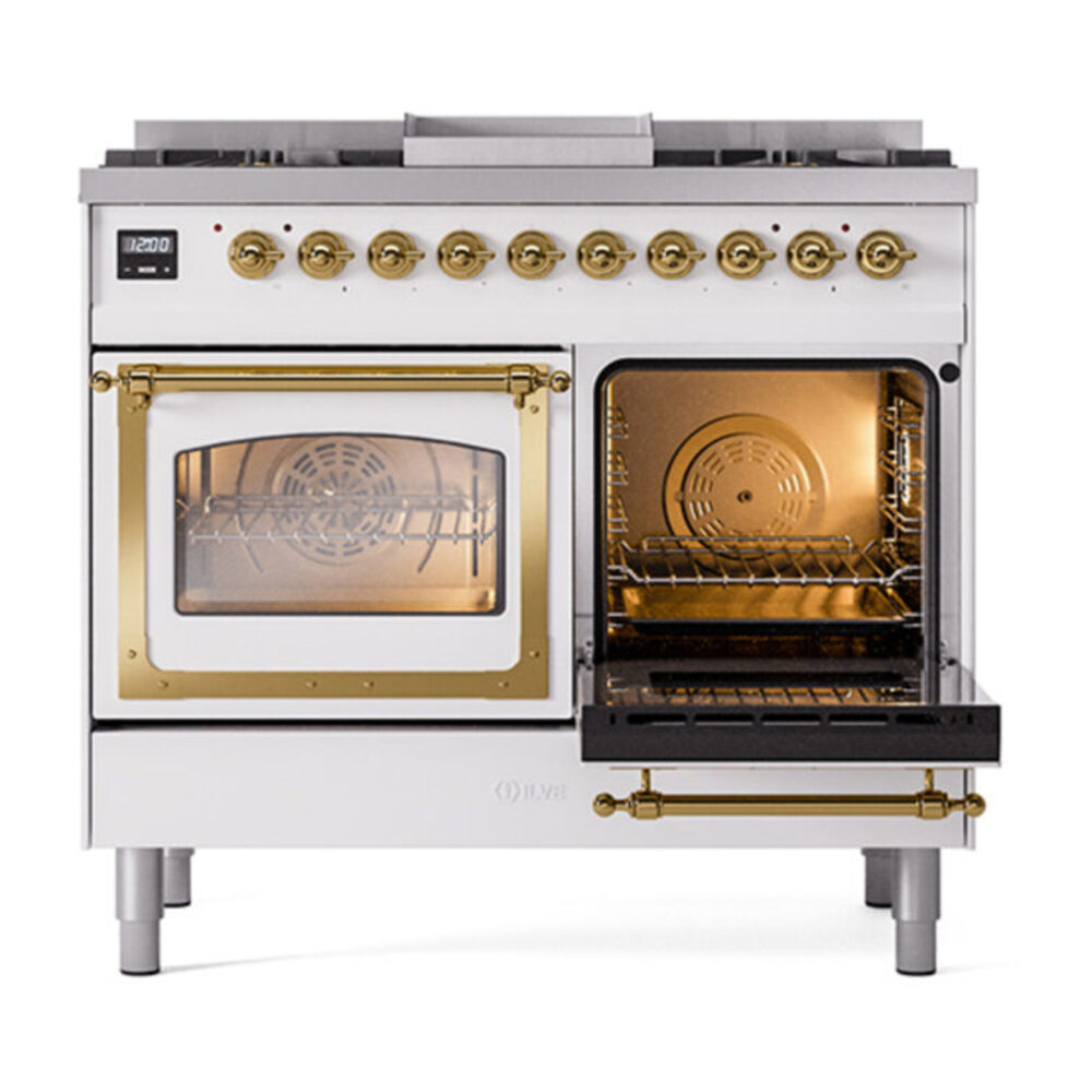 ILVE_UND40FNMPWHGLP_Nostalgie_II_40"_Dual_Fuel_Range_side_oven_door_opened