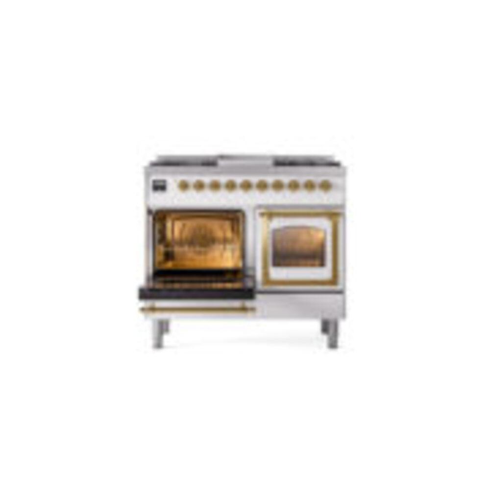 ILVE_UND40FNMPWHG_Nostalgie_II_40"_Dual_Fuel_Range_main_oven_door_opened