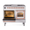 ILVE_UND40FNMPWHP_Nostalgie_II_40"_Dual_Fuel_Range_main_oven_door_opened