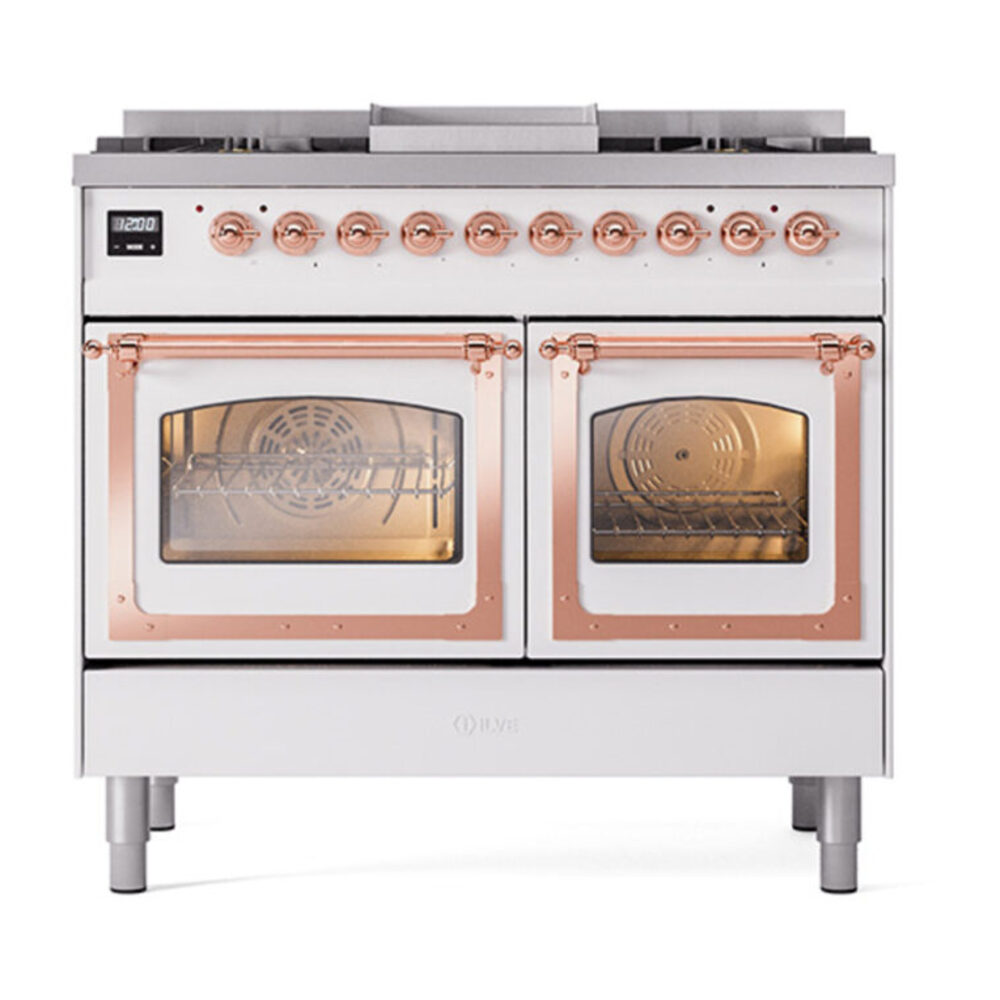 ILVE_UND40FNMPWHP_Nostalgie_II_40"_Dual_Fuel_Range_front_view