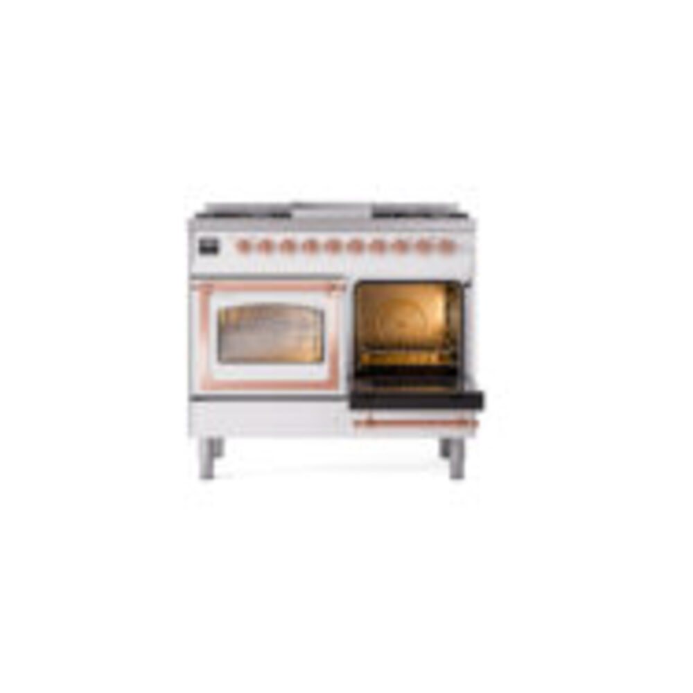 ILVE_UND40FNMPWHP_Nostalgie_II_40"_Dual_Fuel_Range_side_oven_door_opened