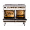 ILVE_UND40FQNMPAWB_Nostalgie_II_40"_Dual_Fuel_Range_oven_door_opened