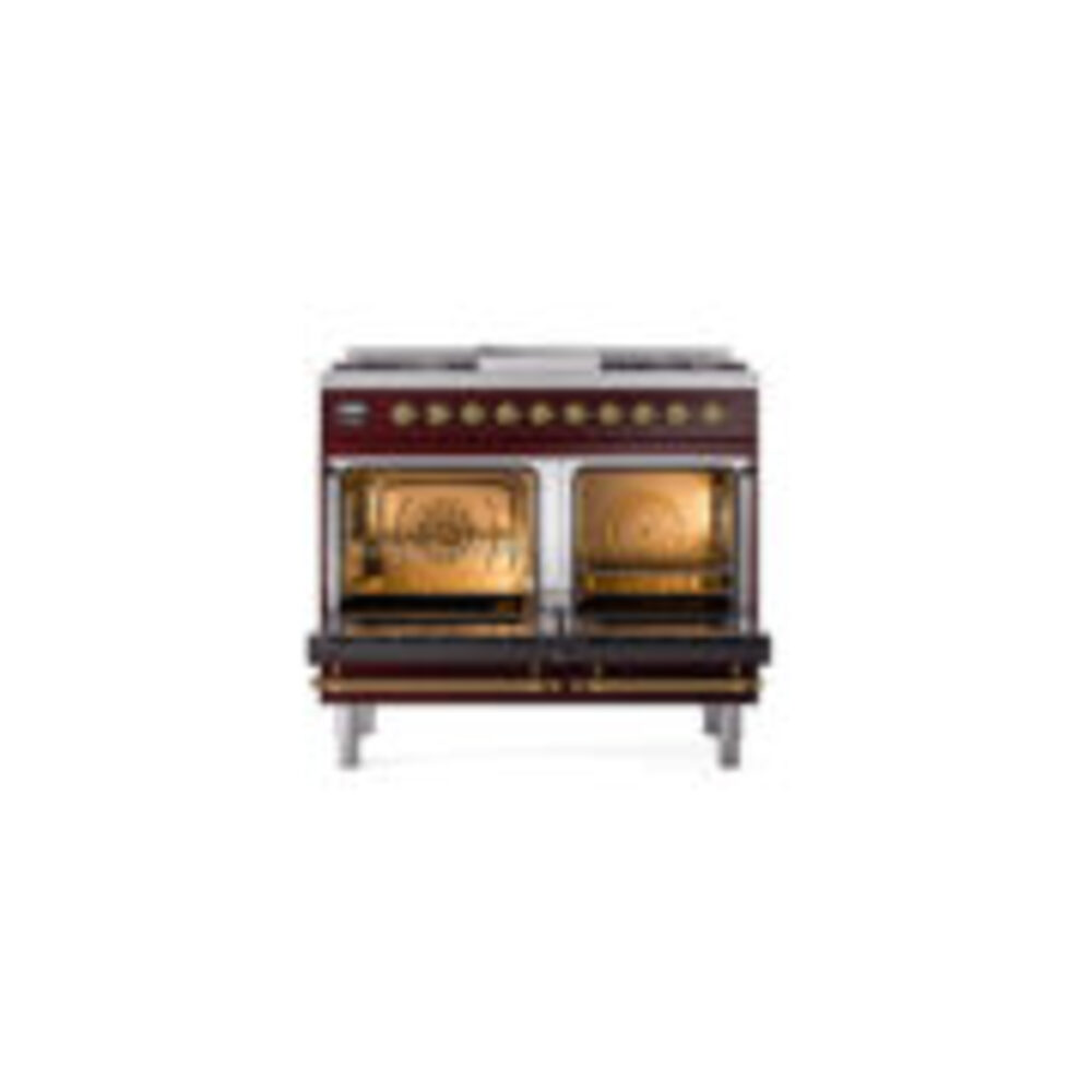 ILVE_UND40FQNMPBUGLP_Nostalgie_II_40"_Dual_Fuel_Range_oven_door_opened