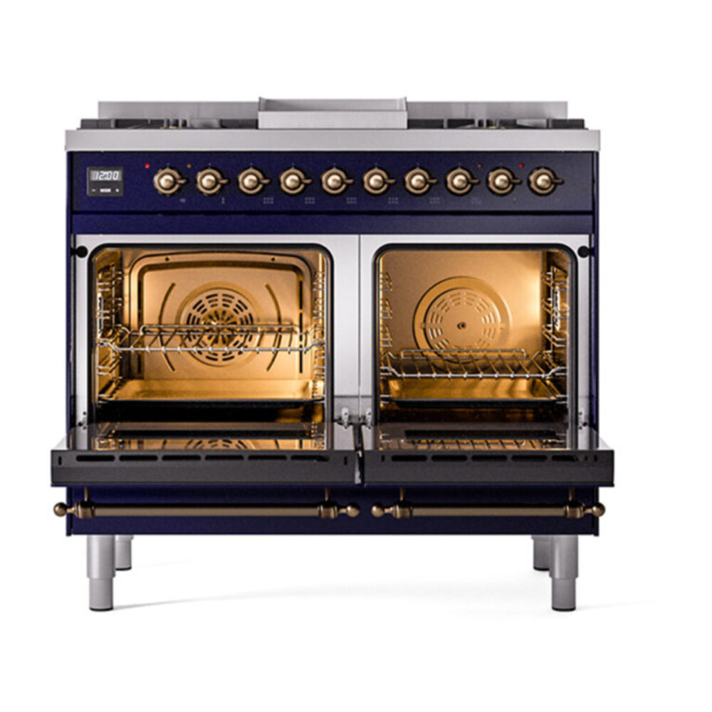 ILVE_UND40FQNMPMBBLP_Nostalgie_II_40"_Dual_Fuel_Range_oven_door_opened