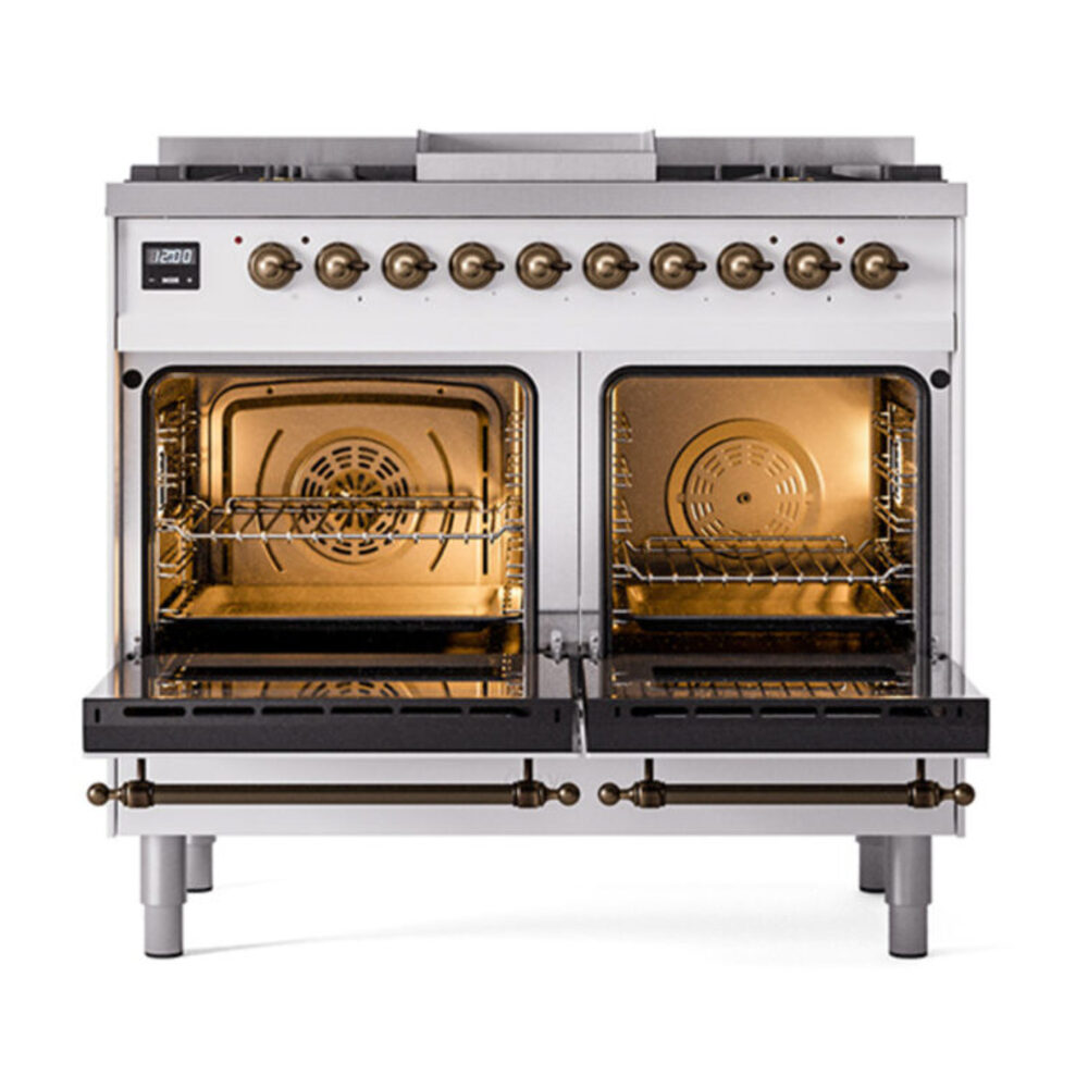 ILVE_UND40FQNMPWHBLP_Nostalgie_II_40"_Dual_Fuel_Range_oven_door_opened