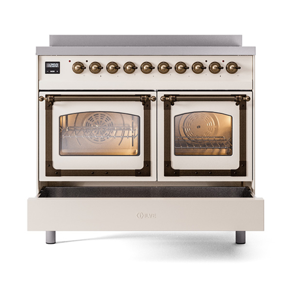 ILVE_UNDI406NMPAWB_Nostalgie_II_60"_Dual_Fuel_Range_drawer_opened