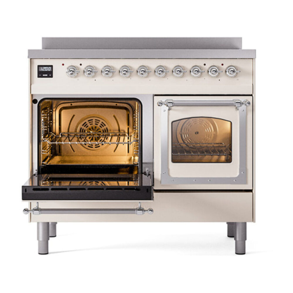 ILVE_UNDI406NMPAWC_Nostalgie_II_60"_Dual_Fuel_Range_main_oven_door_opened