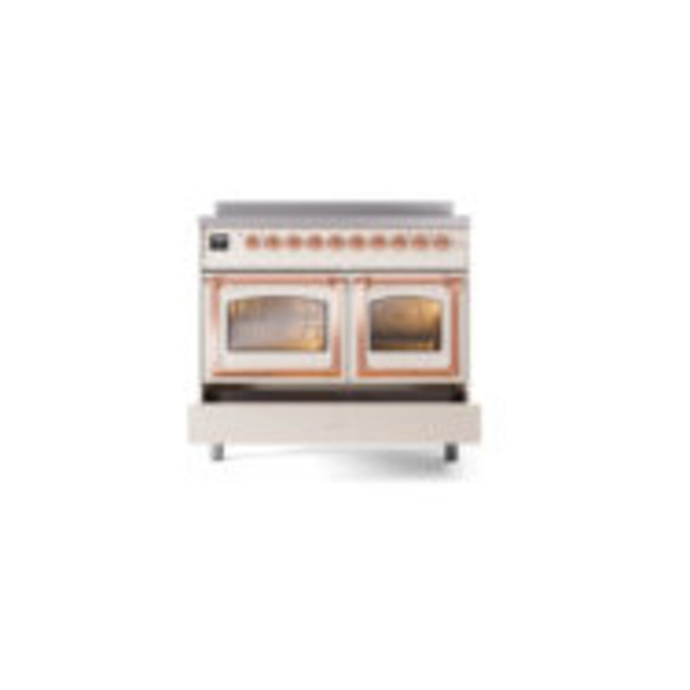 ILVE_UNDI406NMPAWP_Nostalgie_II_60"_Dual_Fuel_Range_drawer_opened