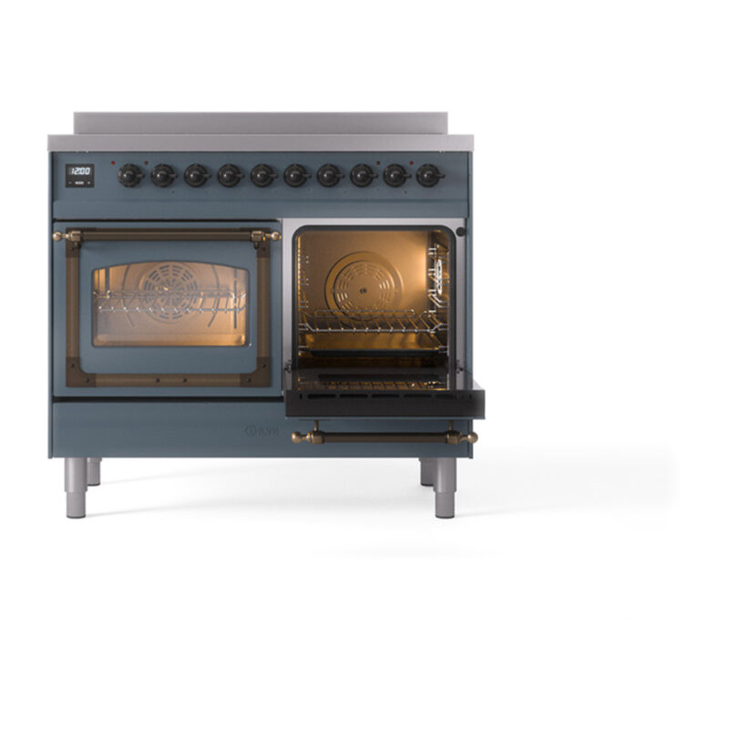 ILVE_UNDI406NMPBGB_Nostalgie_II_60"_Dual_Fuel_Range_side_oven_door_opened