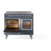 ILVE_UNDI406NMPBGC_Nostalgie_II_60"_Dual_Fuel_Range_main_oven_door_opened
