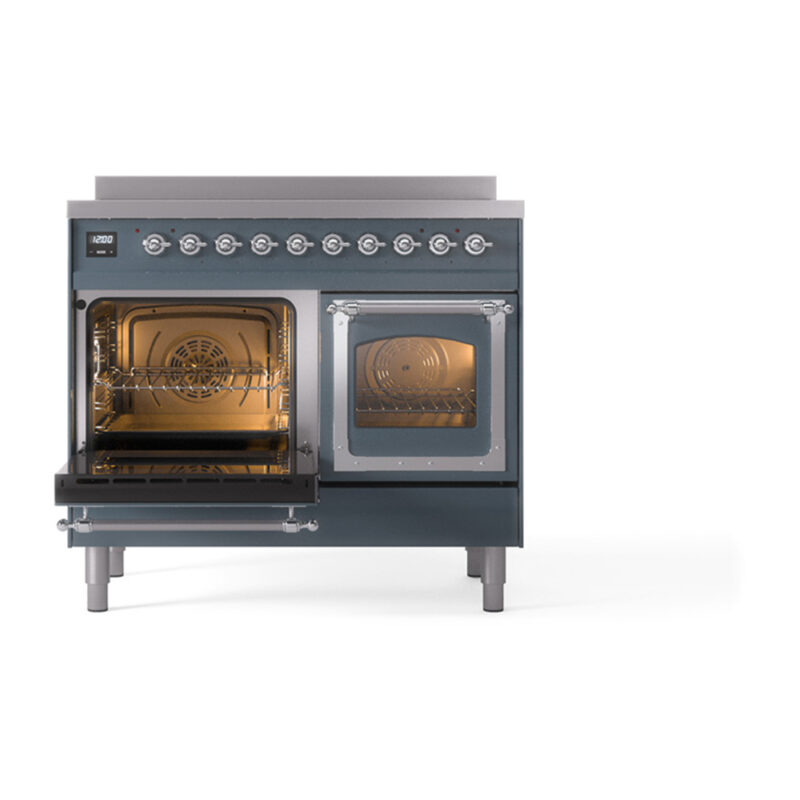 ILVE_UNDI406NMPBGC_Nostalgie_II_60"_Dual_Fuel_Range_main_oven_door_opened
