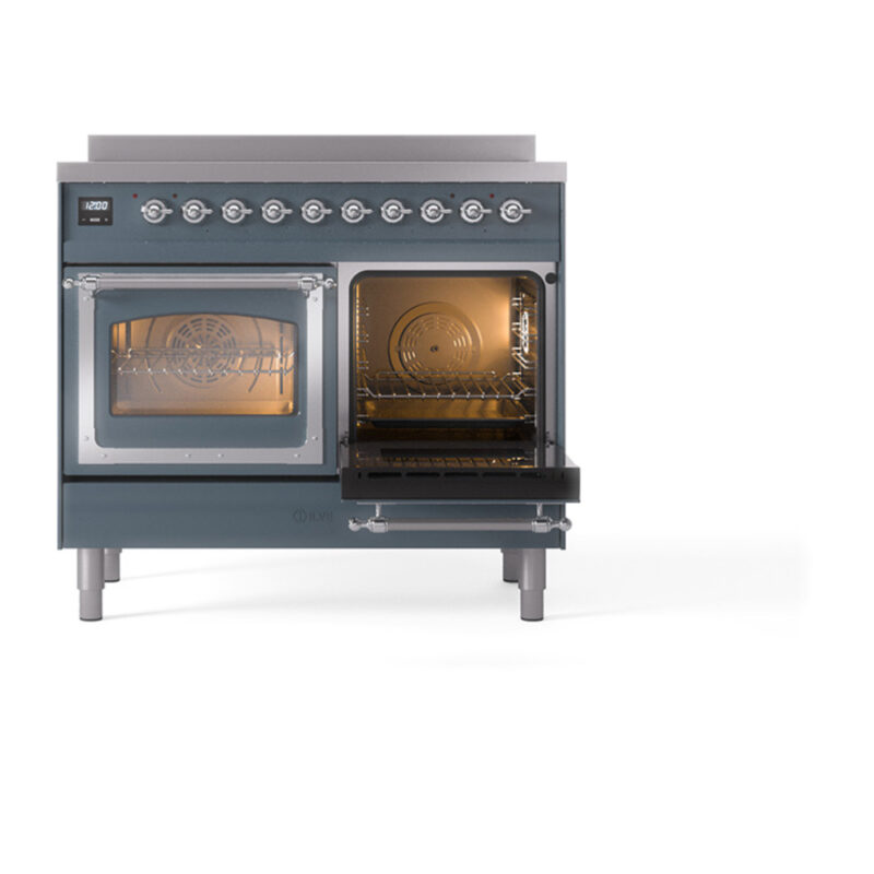 ILVE_UNDI406NMPBGC_Nostalgie_II_60"_Dual_Fuel_Range_side_oven_door_opened