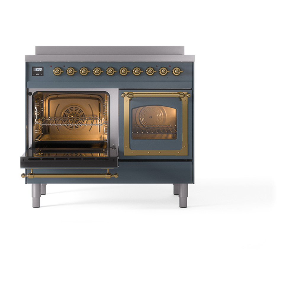 ILVE_UNDI406NMPBGG_Nostalgie_II_60"_Dual_Fuel_Range_main_oven_door_opened