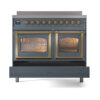 ILVE_UNDI406NMPBGG_Nostalgie_II_60"_Dual_Fuel_Range_drawer_opened