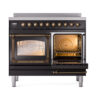 ILVE_UNDI406NMPBKB_Nostalgie_II_60"_Dual_Fuel_Range_side_oven_door_opened
