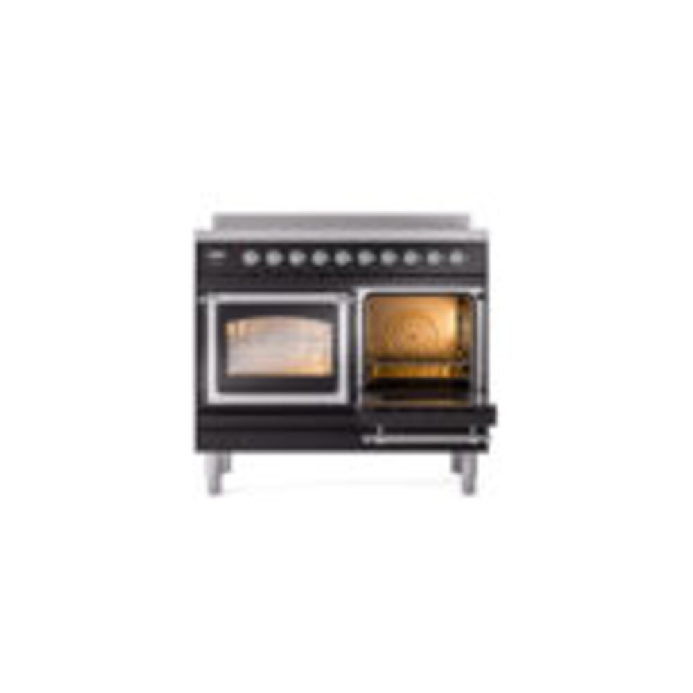 ILVE_UNDI406NMPBKC_Nostalgie_II_60"_Dual_Fuel_Range_side_oven_door_opened