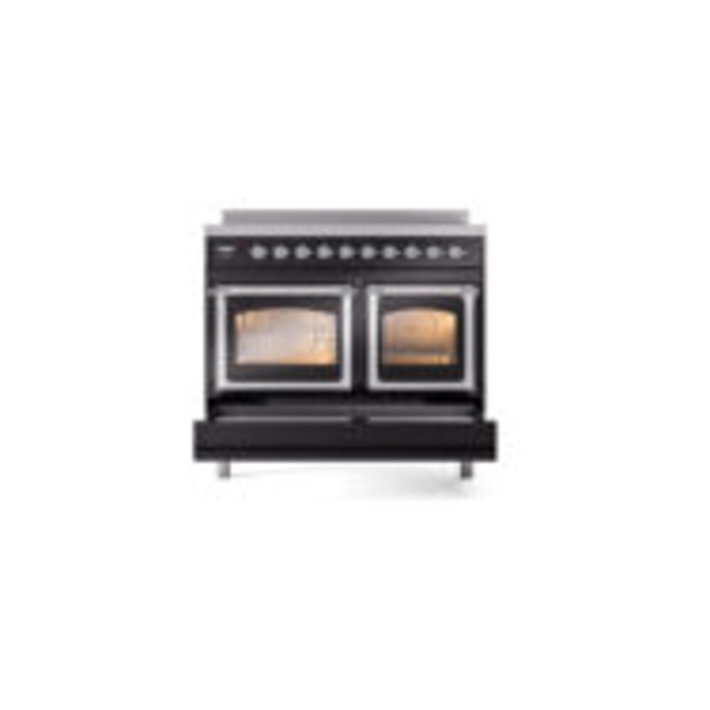 ILVE_UNDI406NMPBKC_Nostalgie_II_60"_Dual_Fuel_Range_drawer_opened