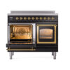 ILVE_UNDI406NMPBKG_Nostalgie_II_60"_Dual_Fuel_Range_main_oven_door_opened