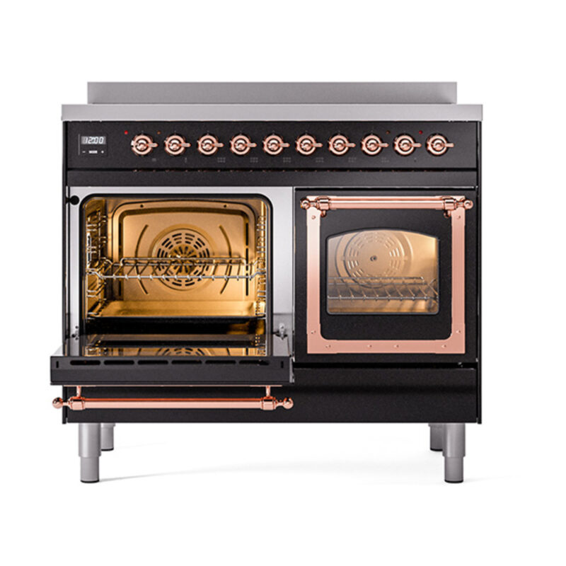 ILVE_UNDI406NMPBKP_Nostalgie_II_60"_Dual_Fuel_Range_main_oven_door_opened