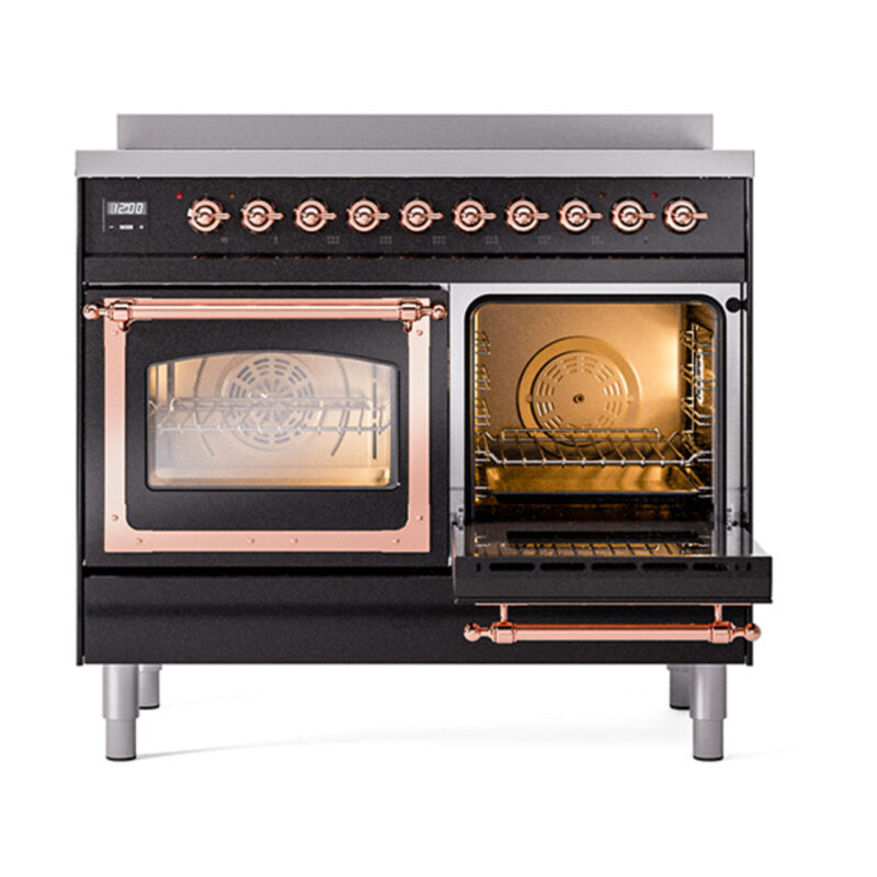 ILVE_UNDI406NMPBKP_Nostalgie_II_60"_Dual_Fuel_Range_side_oven_door_opened