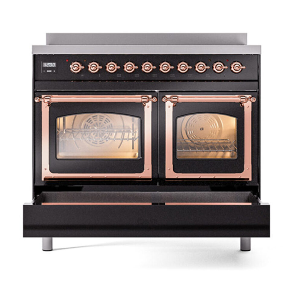 ILVE_UNDI406NMPBKP_Nostalgie_II_60"_Dual_Fuel_Range_drawer_opened