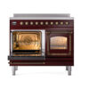 ILVE_UNDI406NMPBUB_Nostalgie_II_60"_Dual_Fuel_Range_main_oven_door_opened