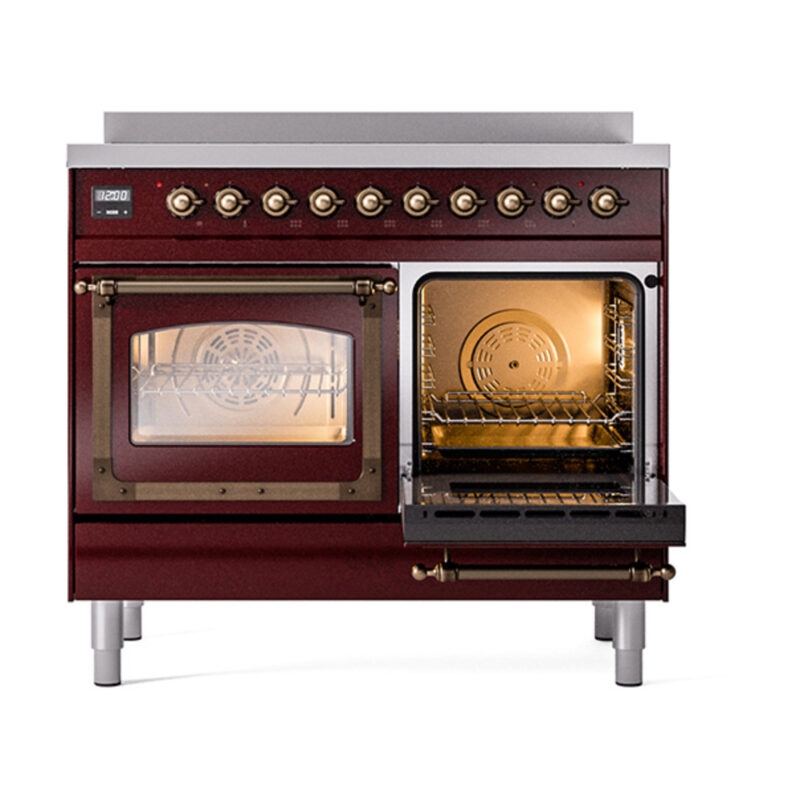 ILVE_UNDI406NMPBUB_Nostalgie_II_60"_Dual_Fuel_Range_side_oven_door_opened