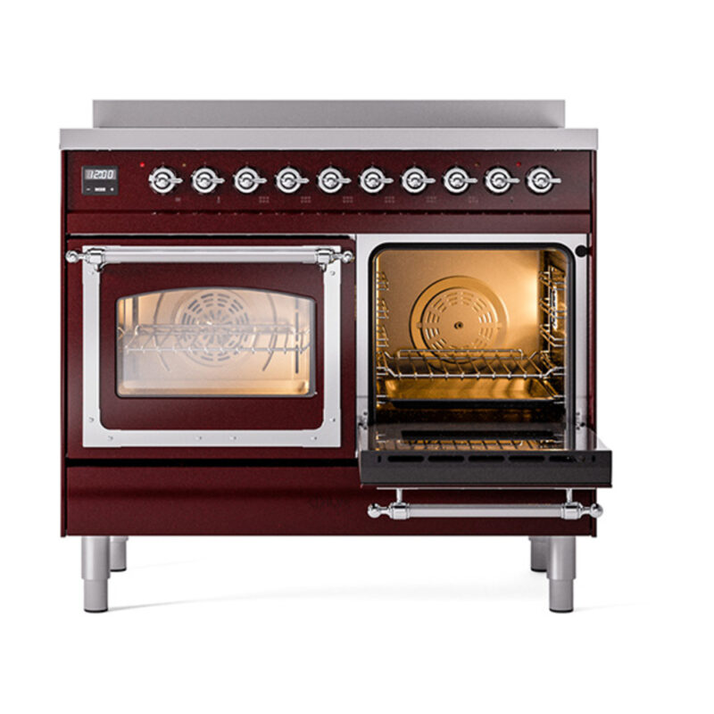ILVE_UNDI406NMPBUC_Nostalgie_II_60"_Dual_Fuel_Range_side_oven_door_opened
