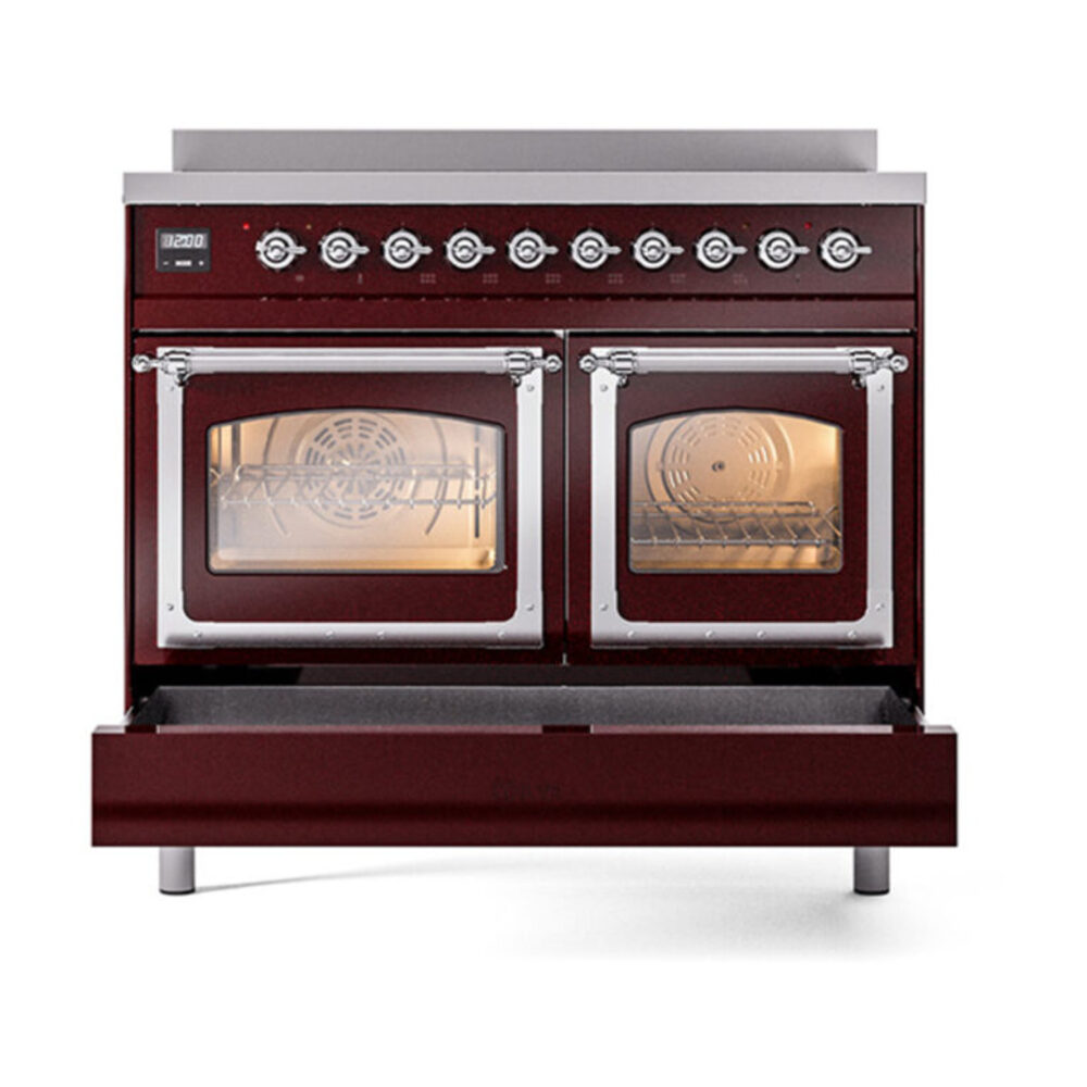 ILVE_UNDI406NMPBUC_Nostalgie_II_60"_Dual_Fuel_Range_drawer_opened