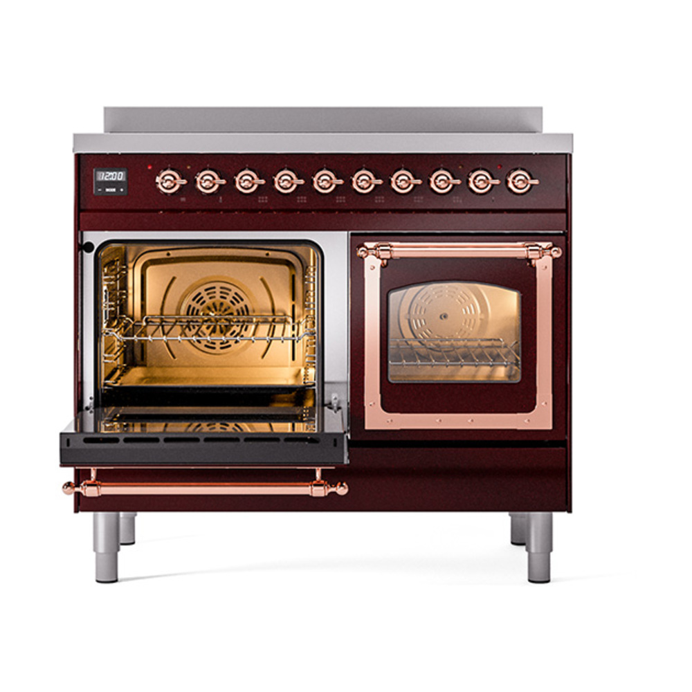 ILVE_UNDI406NMPBUP_Nostalgie_II_60"_Dual_Fuel_Range_main_oven_door_opened