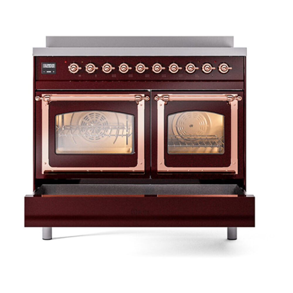 ILVE_UNDI406NMPBUP_Nostalgie_II_60"_Dual_Fuel_Range_drawer_opened