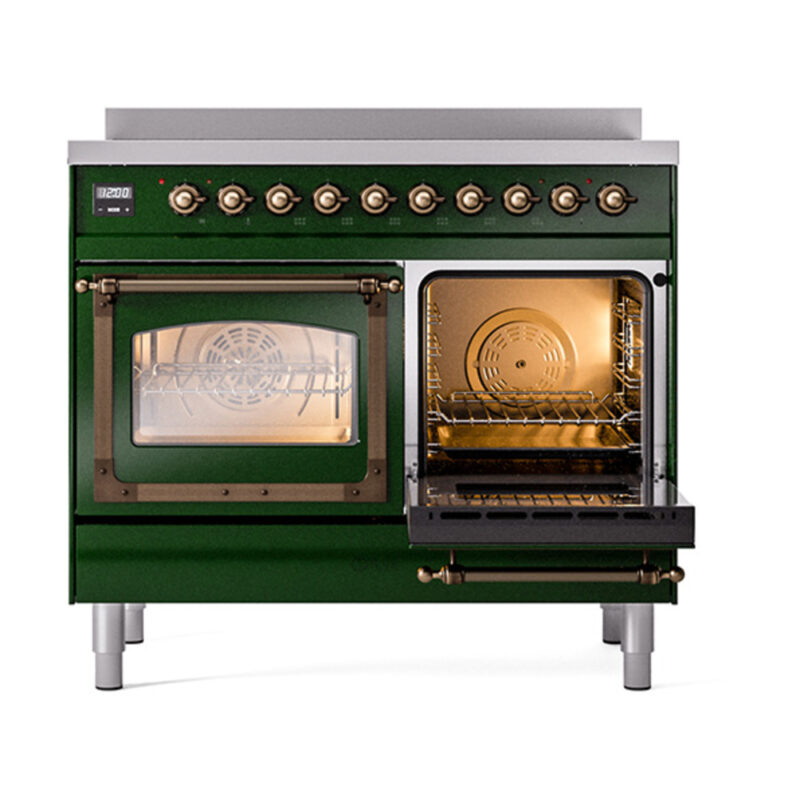 ILVE_UNDI406NMPEGB_Nostalgie_II_60"_Dual_Fuel_Range_side_oven_door_opened