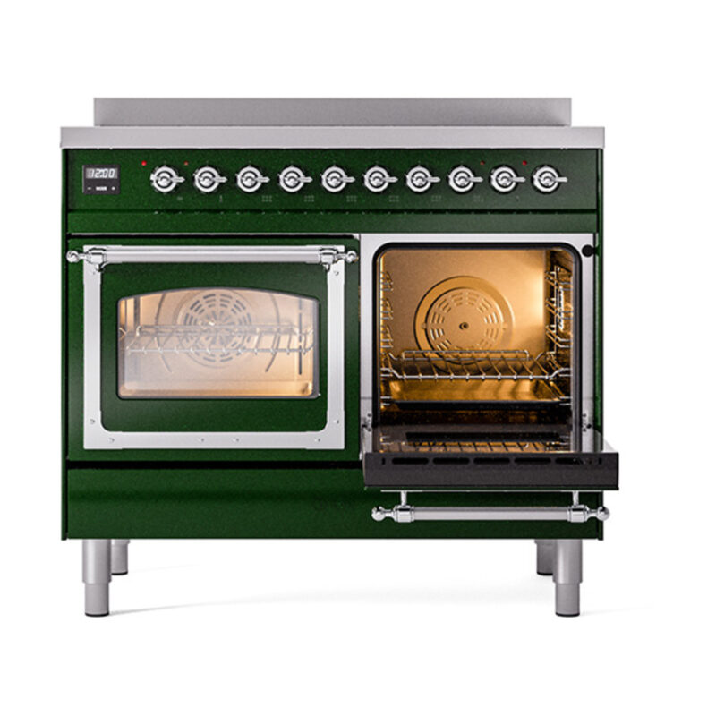 ILVE_UNDI406NMPEGC_Nostalgie_II_60"_Dual_Fuel_Range_side_oven_door_opened
