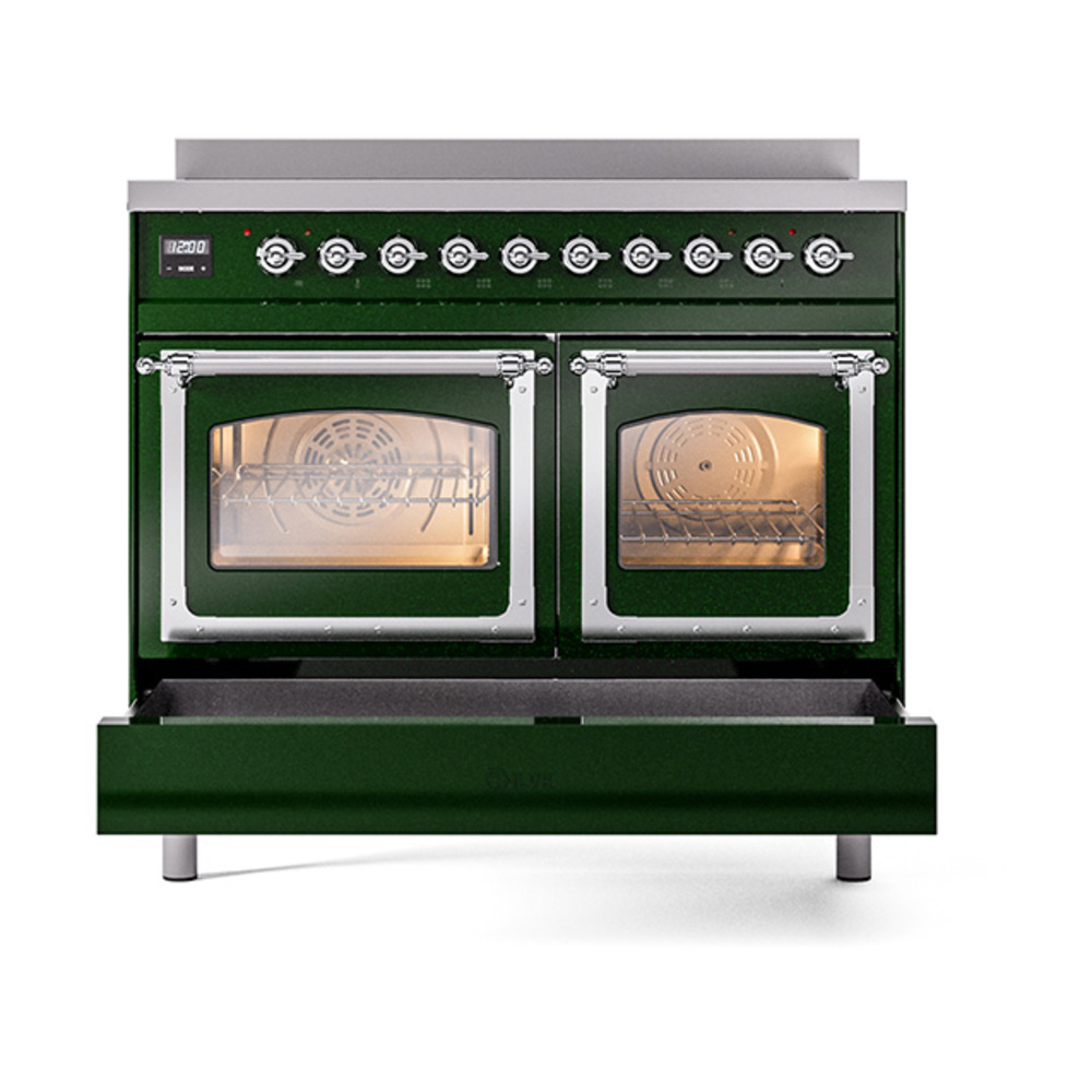 ILVE_UNDI406NMPEGC_Nostalgie_II_60"_Dual_Fuel_Range_drawer_opened