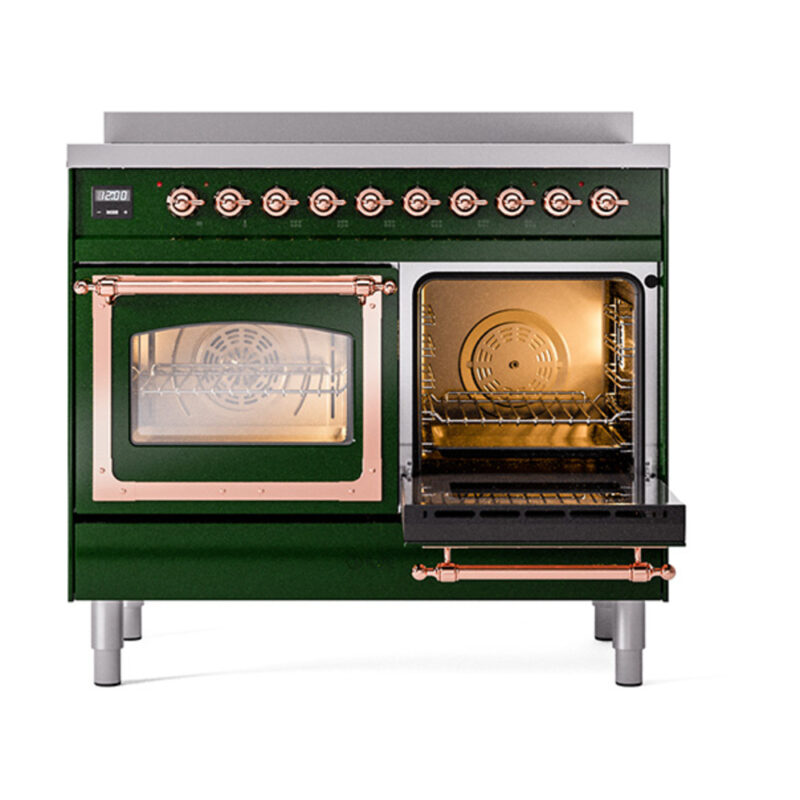 ILVE_UNDI406NMPEGP_Nostalgie_II_60"_Dual_Fuel_Range_side_oven_door_opened