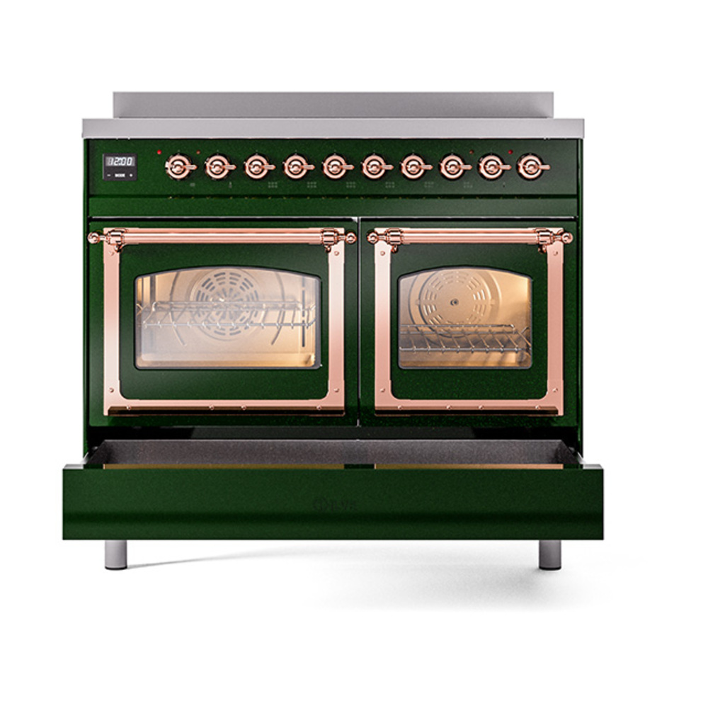 ILVE_UNDI406NMPEGP_Nostalgie_II_60"_Dual_Fuel_Range_drawer_opened