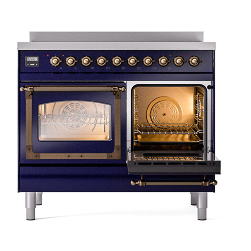 ILVE_UNDI406NMPMBB_Nostalgie_II_60"_Dual_Fuel_Range_side_oven_door_opened