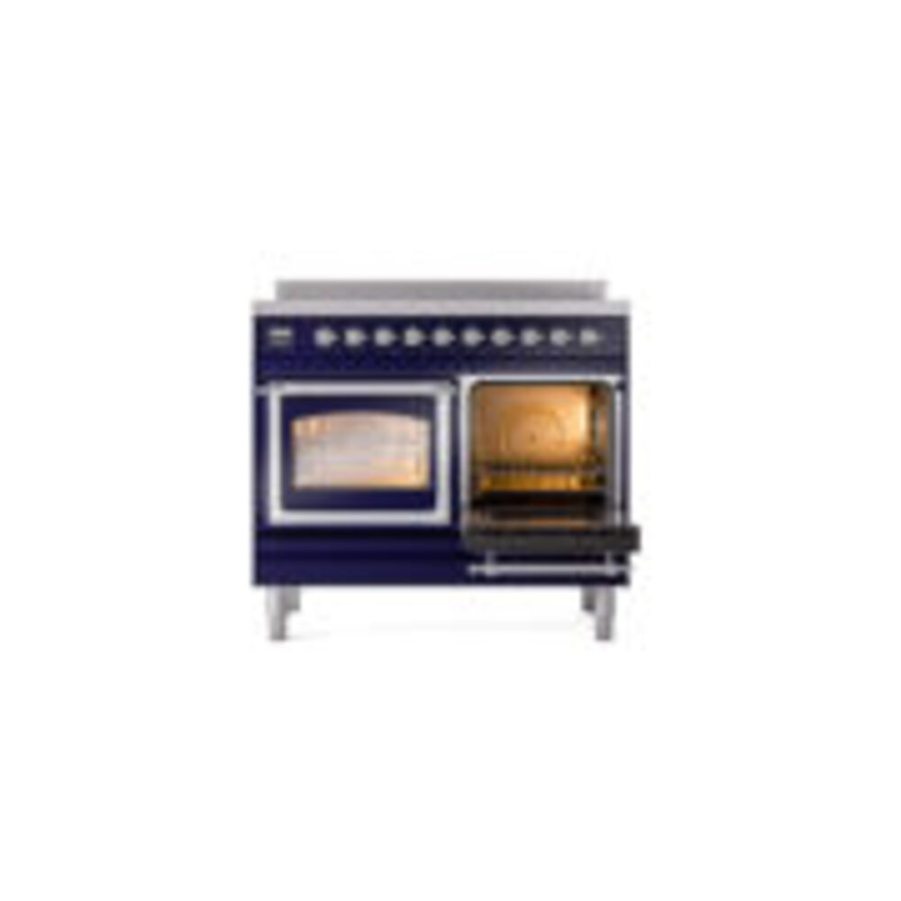 ILVE_UNDI406NMPMBC_Nostalgie_II_60"_Dual_Fuel_Range_side_oven_door_opened