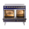 ILVE_UNDI406NMPMBG_Nostalgie_II_60"_Dual_Fuel_Range_oven_door_opened