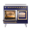 ILVE_UNDI406NMPMBG_Nostalgie_II_60"_Dual_Fuel_Range_main_oven_door_opened