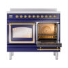 ILVE_UNDI406NMPMBG_Nostalgie_II_60"_Dual_Fuel_Range_side_oven_door_opened
