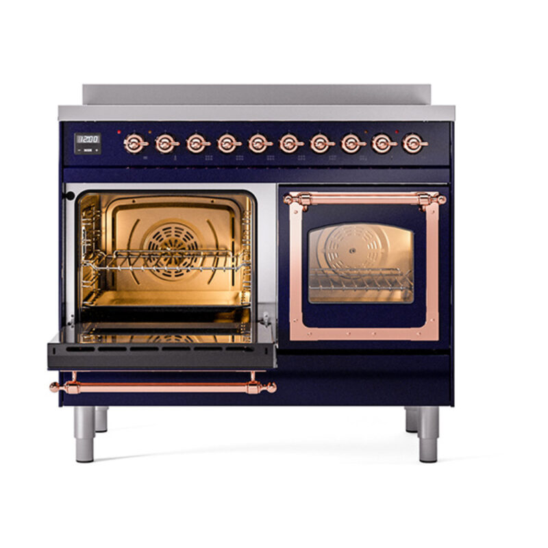 ILVE_UNDI406NMPMBP_Nostalgie_II_60"_Dual_Fuel_Range_main_oven_door_opened
