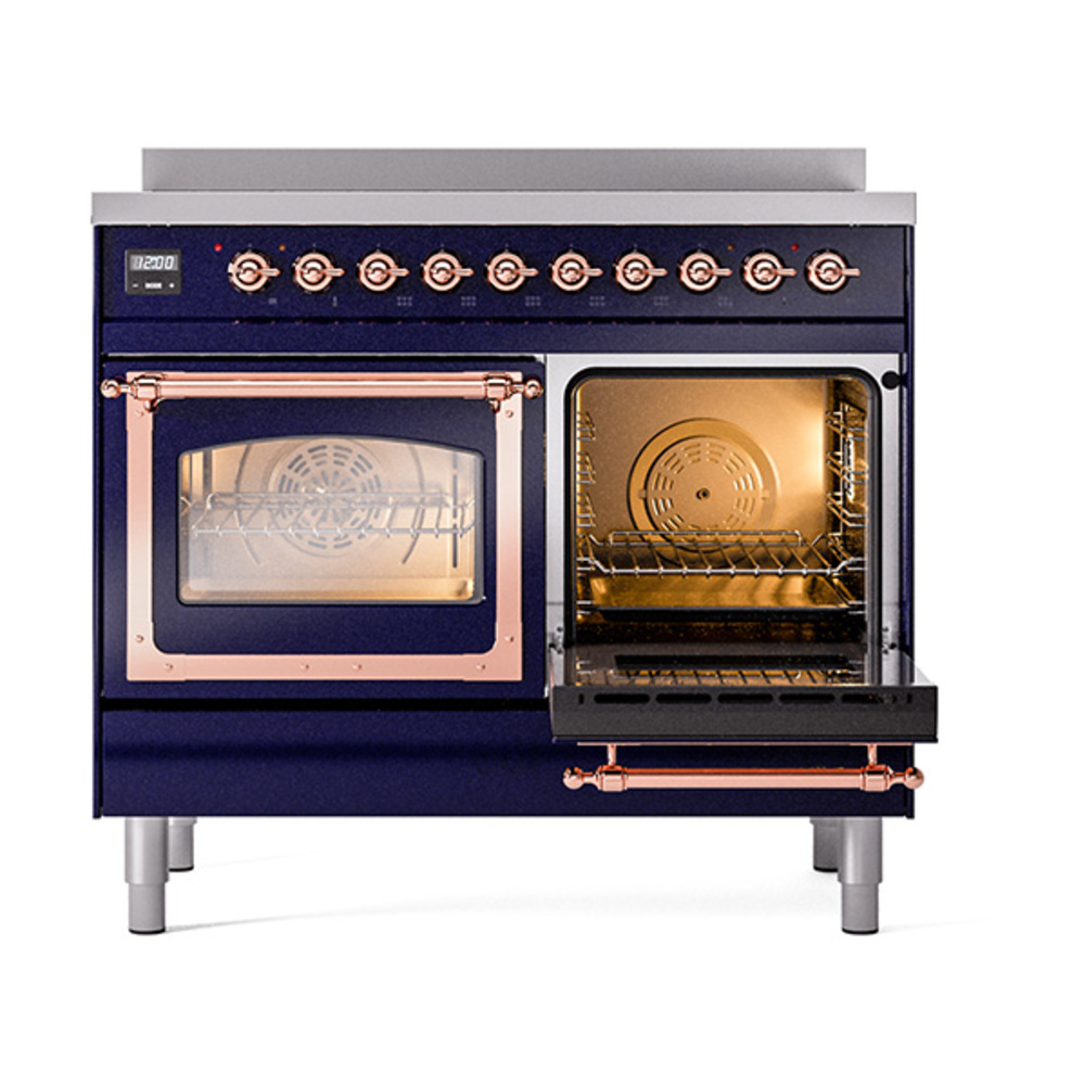 ILVE_UNDI406NMPMBP_Nostalgie_II_60"_Dual_Fuel_Range_side_oven_door_opened